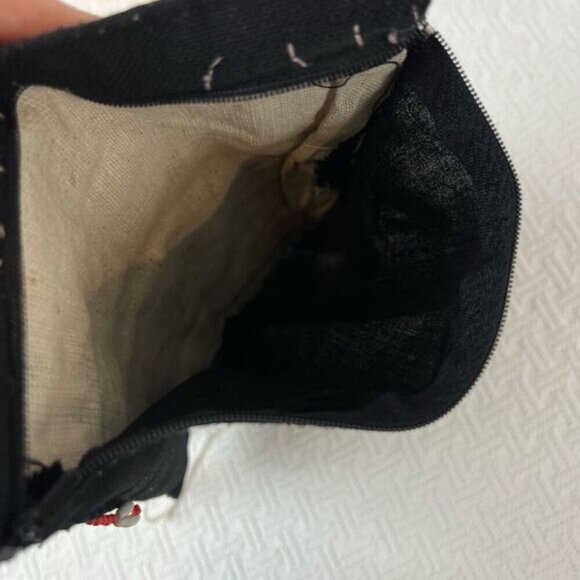 Vintage Handmade Seed Bead Purse Tapestry Cowrie Puka Shells Crossbody Bag - Picture 14 of 16